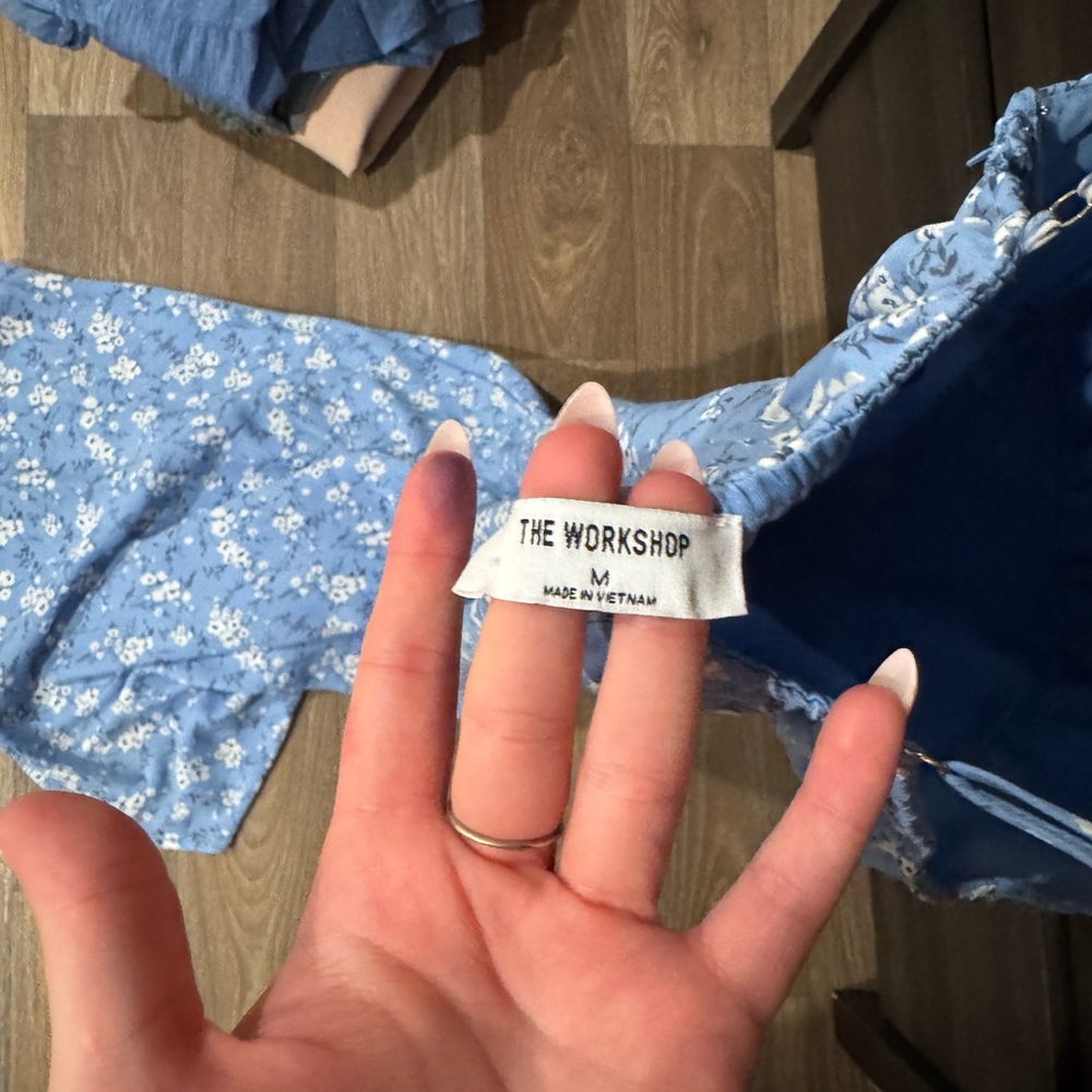 Workshop Republic Clothing Blue Floral Maxi Dress